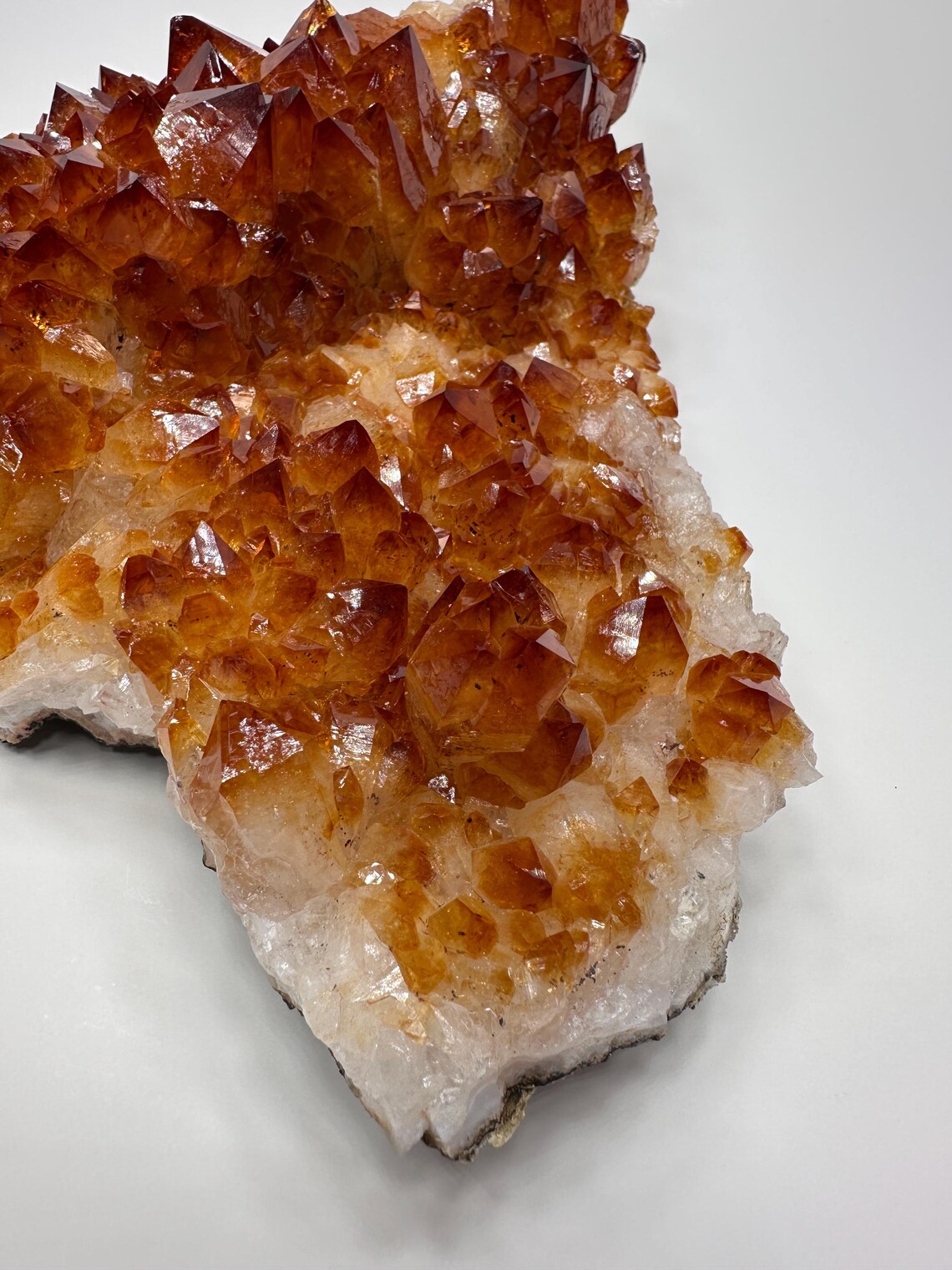 Highest Quality Large Rare Citrine Quartz Crystal Cluster / Brazil, 2kg - 25x19x7cm