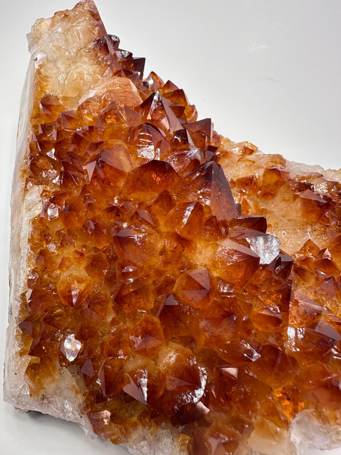 Highest Quality Large Rare Citrine Quartz Crystal Cluster / Brazil, 2kg - 25x19x7cm
