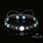 Månedens Utvalgte / Handmade Trendy og Exclusivt Shambhala Armbånd, Moonstone, Green Agate, Hematite gemstones