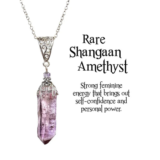 Shangaan Amethyst Pendant, Smoky Amethyst, Rare African Necklace, Self-Confidence & Personal Power Jewerlry