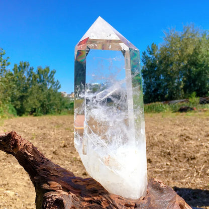 XXL Clear / White Quartz Tower i AA Kvalitet, ca 2.5 - 3kg, 25 - 30cm