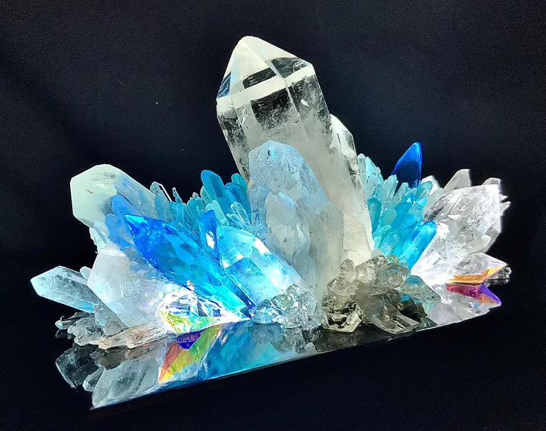 Fantastisk håndlaget CLEAR QUARTZ CRYSTAL Lampedekorasjon“ “STAR 🌟 LIGHT STAR BRIGHT. FIRST STAR I SEE TONIGHT