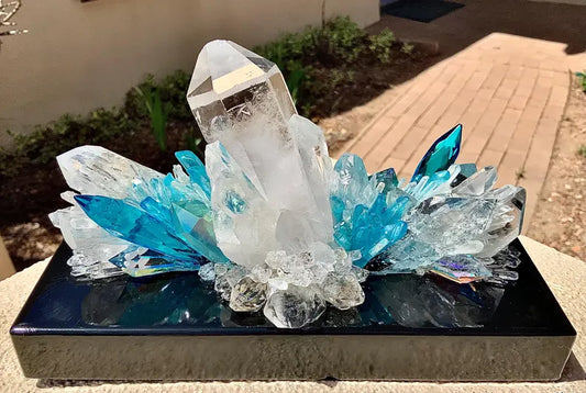 Fantastisk håndlaget CLEAR QUARTZ CRYSTAL Lampedekorasjon“ “STAR 🌟 LIGHT STAR BRIGHT. FIRST STAR I SEE TONIGHT