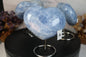XLarge Blue Calcite Chunky Heart Crystals w/Display Stand – Calm, Comfort & Clarity, ca. 800gram - 11x10cm