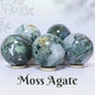 Moss Agate Sphere with Matching Sphere Stand, 50 - 55mm