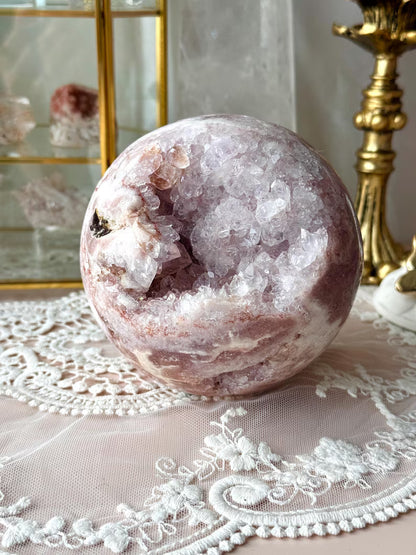 Giant Druzy Pink Amethyst Sphere, 1.7kg, 11cm