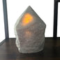Large Blue Calcite Kvarts Råkrystall lampe m/trebase, ca. 17cm x 10cm - 3kg.. LARGE