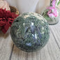 Large Moss Agate Sphere with Matching Sphere Stand, 80 - 90mm