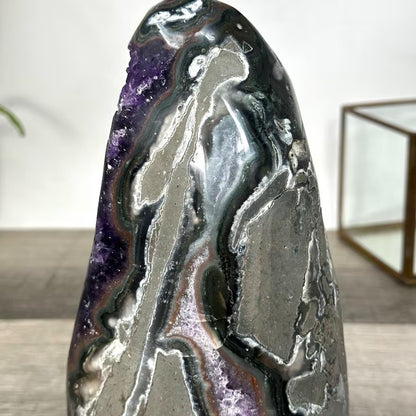 Amethyst Cathedral for Home Decor, Self Standing Amethyst, 8,3 in Tall Amethyst Stone | CBP1234, 21x12x15cm