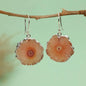 Evil Eye Earrings, Orange Solar Quartz Dangle Earrings | Gold Plated Brass, Boho Jewelry