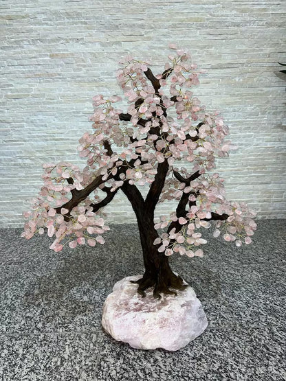 Rose Quartz Geode Tree*** Natural Big Crystal Mined in Brazil, 25kg 79x68x60cm