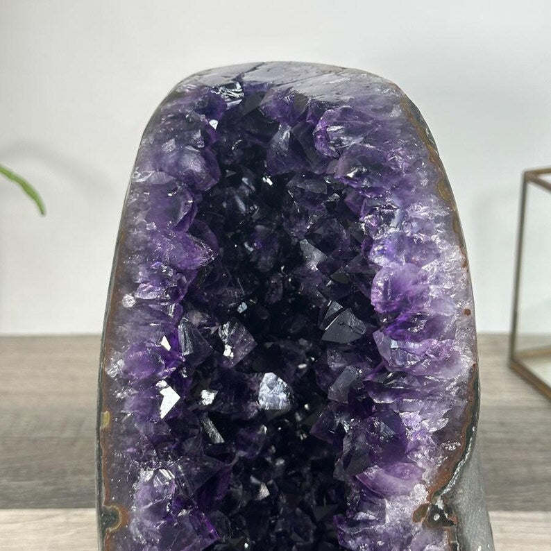 Uruguay Amethyst Geode Crystal Cluster for Home or Office Display, Self Standing Amethyst, Tall Amethyst Stone | CBP1237, 19.5x12.5x15.5cm