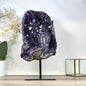 Huge Uruguayan Natural Amethyst Specimen on Metal Stand - MWS2968, 10kg - 38x18x15cm