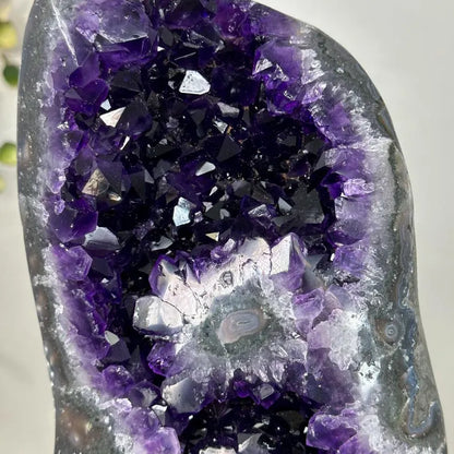 Huge Natural Amethyst Cluster with Stalactite Eyes Formations - MWS2965, 4.3kg - 37x12x11cm