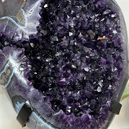 Natural Top Quality Amethyst Geode with Blue Abate Shell - MWS3073, 26.5x17.5cm - 2.33kg