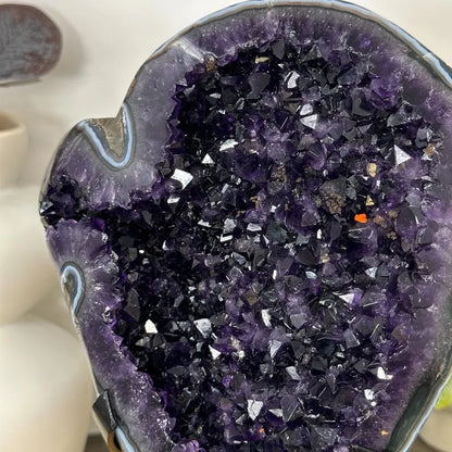 Natural Top Quality Amethyst Geode with Blue Abate Shell - MWS3073, 26.5x17.5cm - 2.33kg