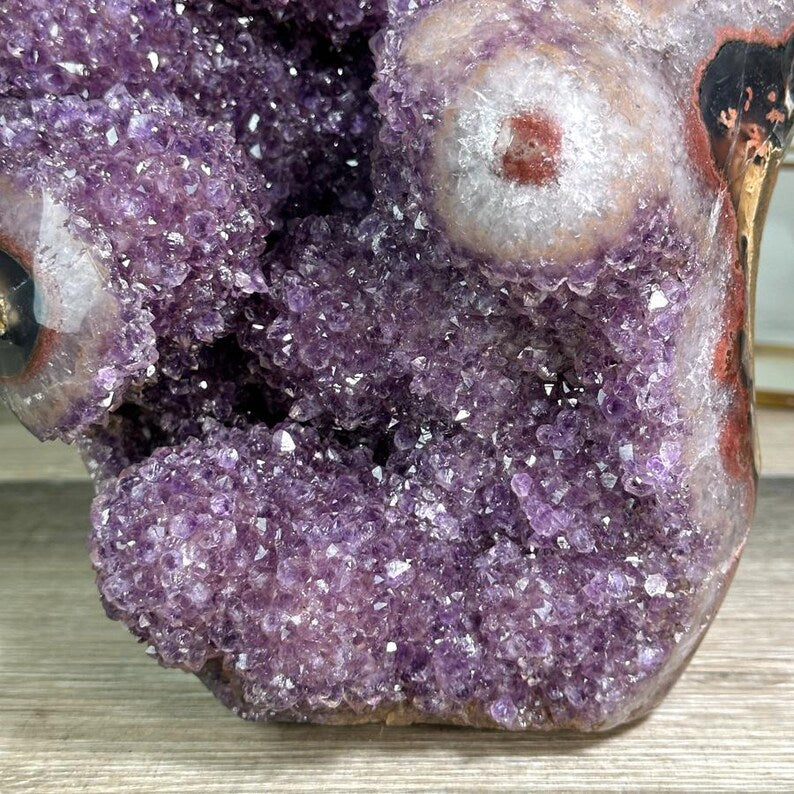 Natural Amethyst & Agate Statement Piece for Home Decor, Self Standing Amethyst, Tall Amethyst Stone | CBP1255, 28x22x16cm