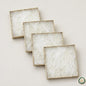 White Agate Square Coasters | Natural Stone Drink Coasters | Personalized Memento Gift | Luxury Table Décor, stk pris