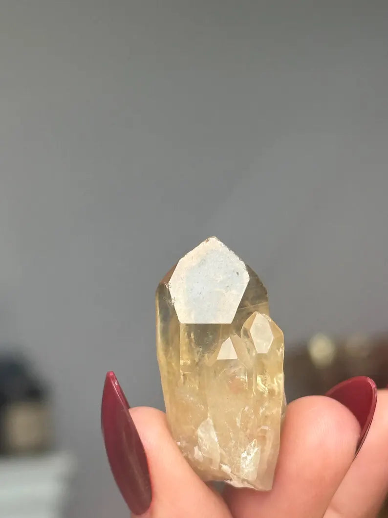 Genuine Kundalini Citrine Crystal •  20 Gram • UNHEATED & UNTREATED Natural Citrine Cathedral, LARGE