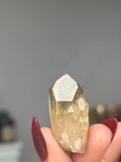Genuine Kundalini Citrine Crystal •  20 Gram • UNHEATED & UNTREATED Natural Citrine Cathedral, LARGE