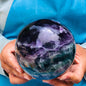 XL Fluorite Rainbow Quartz Sphere , ca. 10cm / 1.3 - 1.5 kg