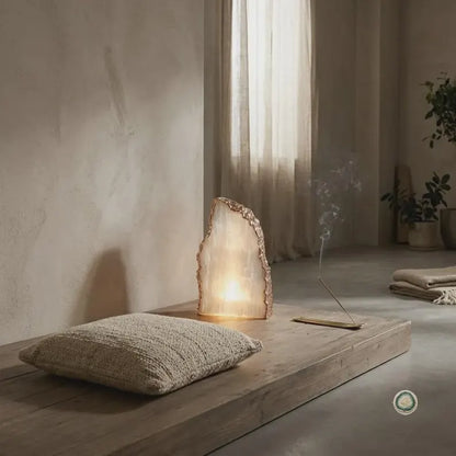 SELENITE Ledlamp | Gold Electroplated, Crystal Night Light | Luxury Home Décor