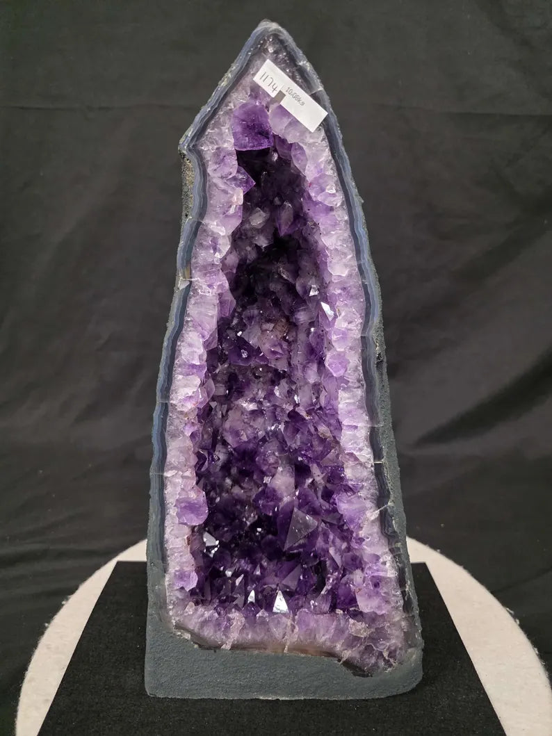 MÅNEDENS UTVALGTE / HIGH QUALITY PREMIUM BRAZILIAN AMETYST GEODE - Inntil 40% OFF + Fri Frakt - 10kg , 42x19x12cm