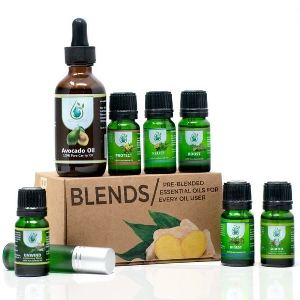 Jade Bloom BLEND BOX Gift Set, 6 x 10ml oljer, Avocado Carrier Oil