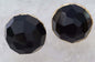 Vakre og eksklusive Sort Obsidian Gold Electroplated knotter , 6 pack, 50x50mm