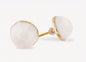 Vakre og eksklusive White Agate Gold Electroplated knotter , 6 pack, 50x50mm