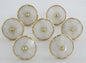 Vakre White Agate Gold Electroplated knotter , 6 pack, 50x50mm