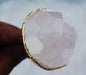 Vakre og store Clear Quartz Gold Electroplated knotter , 6 pack, 50x50mm