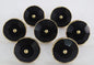 Vakre, sorte Obsidian Gold Electroplated knotter , 6 pack, 50x50mm