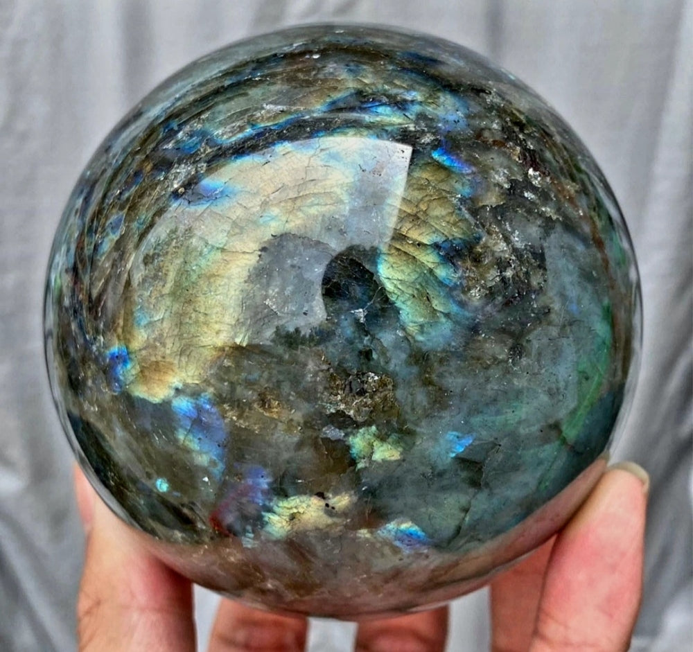 XL Labradorite Spheres -  ca. 12.5-13cm - 2.5 - 3.0kg
