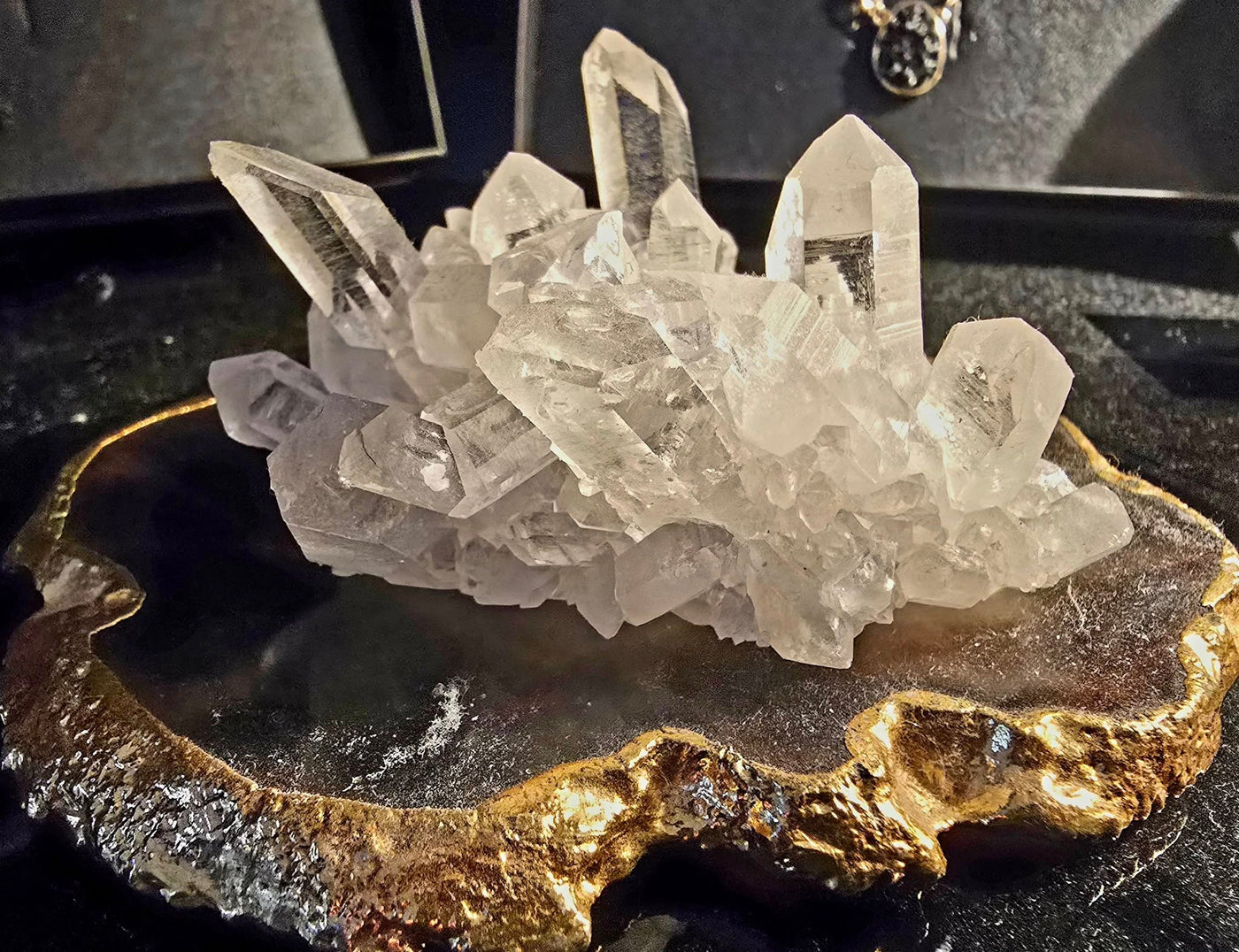 Exclusive Lemurian Arkansas Ice Clear Quartz Cluster, 107gram, Small