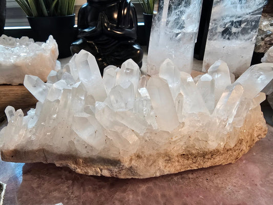 Supervakkert Madagascar Quartz Cluster, ca. 2kg . 20x10cm
