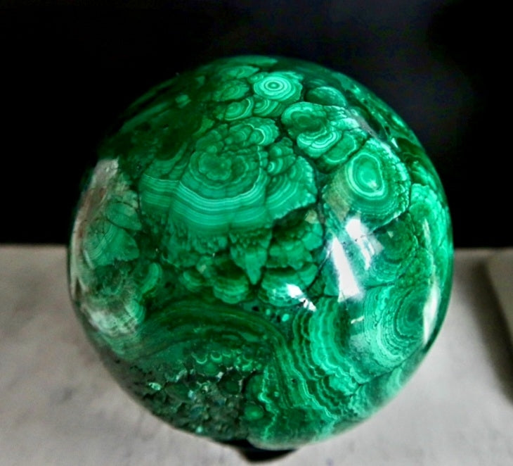 Superflott High Quality MALACHITE Sphere ( Krystallkule ) , Large  55-60mm
