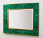 Eksklusive, håndlagede natural Malachite Veggspeil., 45x30cm
