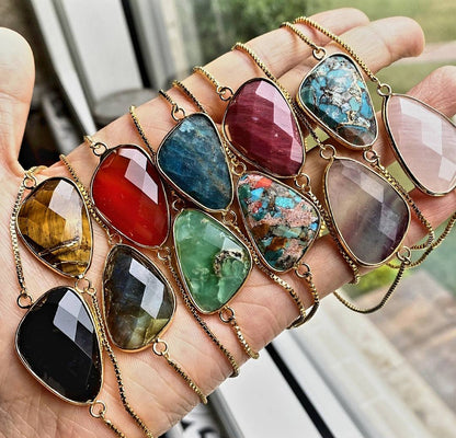 MICCI Design Armbånd , Gold Electroplated m/ Justerbar lenke - 12 Stentyper