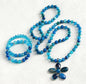 Nye Natural Stone Kjede + Armbånd fra MICCI DESIGN, Blue AGATE Stone + Decor