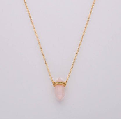 Nye MICCI DESIGN 18K Goldplated - 925s Ring og Kjedesett med natural stones