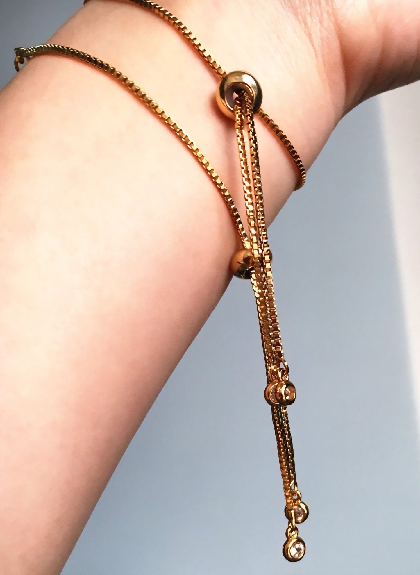 Nye MICCI Design Petit Armbånd, Gold Electroplated m/justerbar lenke - 6 Stentyper
