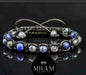 KAMPANJE / Trendy og Exclusivt Shambhala ArmbÅnd , Sapphier, Lapis Lazuli , Larvikite, unisex og justerbare