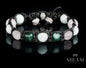 KAMPANJE / New Trendy og Exclusivt Shambhala ArmbÅnd, Ultimate Protection & Balance, Aquamarine, Rose Quartz