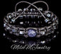 Trendy og Exclusivt Shambhala ArmbÅnd , Raw Blue Sapphire,.Hematite, unisex og justerbare