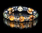 Trendy og Exclusivt Shambhala ArmbÅnd , Tigerøye, Serpentin og Onyx  , unisex og justerbare