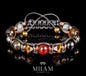 Trendy og Exclusivt Shambhala ArmbÅnd, Karneol, Tigerøye, Pyritt og Golden Obsidian og Hematitt  , unisex og justerbare