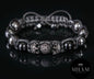 MÅNEDENS UTVALGTE / Trendy og Exclusivt Shambhala Armbånd , Black Men & Woman 's Bracelet Crown Cz Diamond Jewelry Onyx Hematite & Black Elegant Bracelet