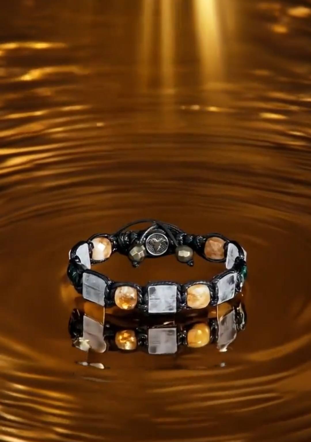 New 2025 Design / Trendy og Exclusivt Shambhala Armbånd,&nbsp; Pyrite Abundance Bracelet – Zodiac Protection Talisman with Citrine, Quartz Seraphinite, Power, Abudance, Protection, High Vibrations