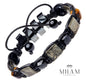 New 2025 Design  / Trendy og Exclusivt Shambhala Armbånd , Gemstone Bracelet for Abundance, Wealth, Black Tourmaline, Pyrite, Tiger eye, Hematite